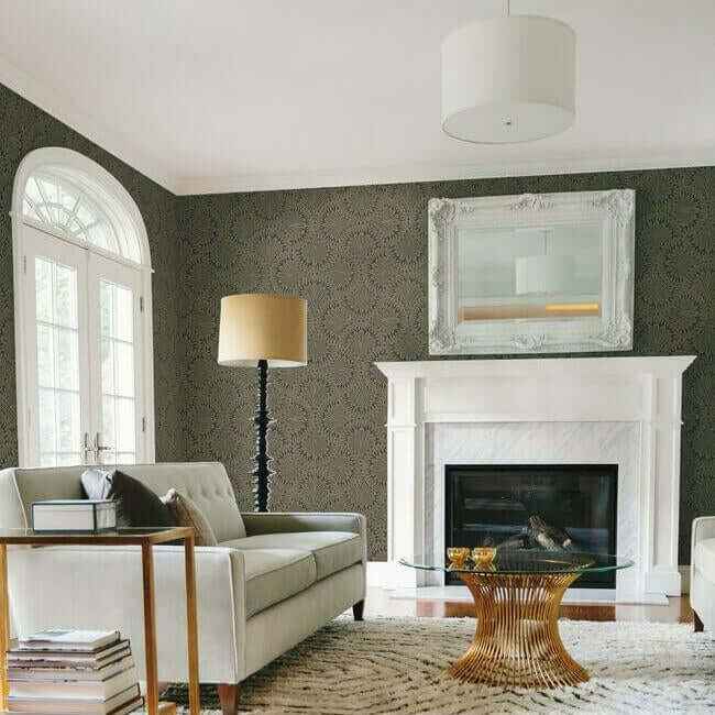 Cabaret Black Metallic Wallpaper - York Wallcoverings - CA1501 - York Wallcoverings Wallpaper