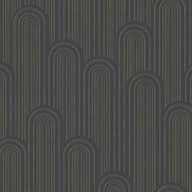 Speakeasy Black Metallic Wallpaper - York Wallcoverings - CA1540 - York Wallcoverings Wallpaper