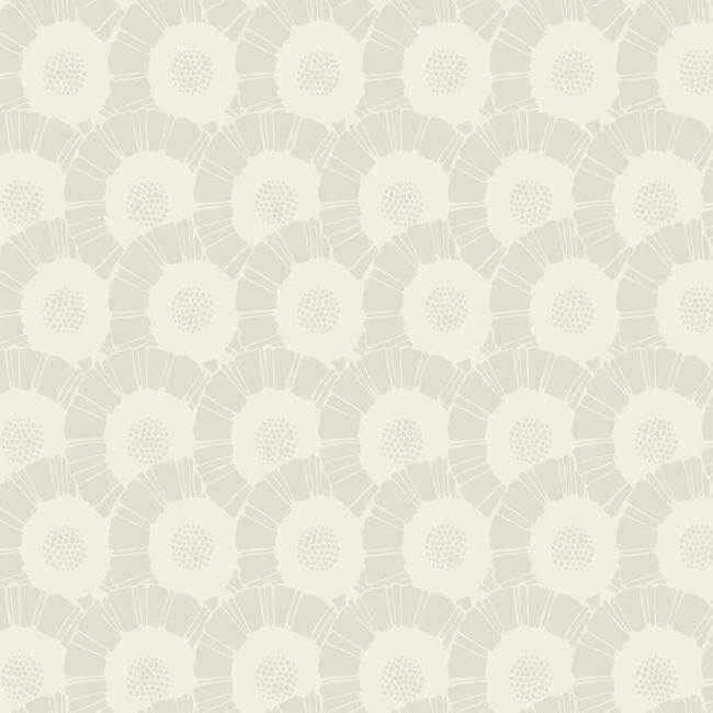 Coco Bloom White Wallpaper - York Wallcoverings - CA1556