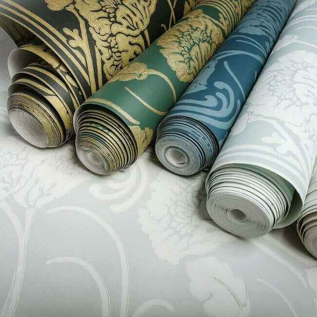 Nouveae Damask Green Wallpaper - York Wallcoverings - CA1566 - York Wallcoverings Wallpaper