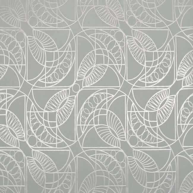 Cartouche Blue & Silver Wallpaper - York Wallcoverings - NW3527 - York Wallcoverings Wallpaper