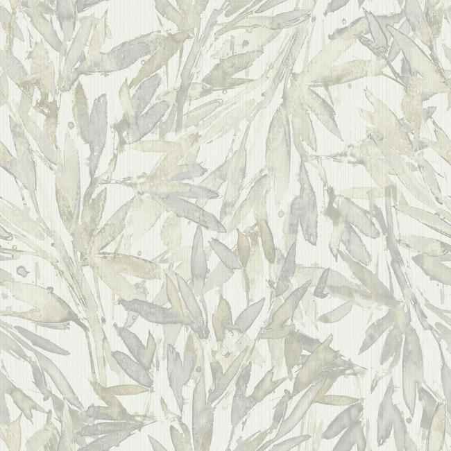 Rainforest Leaves Cream & Grey Wallpaper - York Wallcoverings - Y6230702 - York Wallcoverings Wallpaper