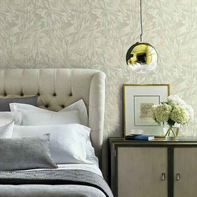 Rainforest Leaves Cream & Grey Wallpaper - York Wallcoverings - Y6230702 - York Wallcoverings Wallpaper