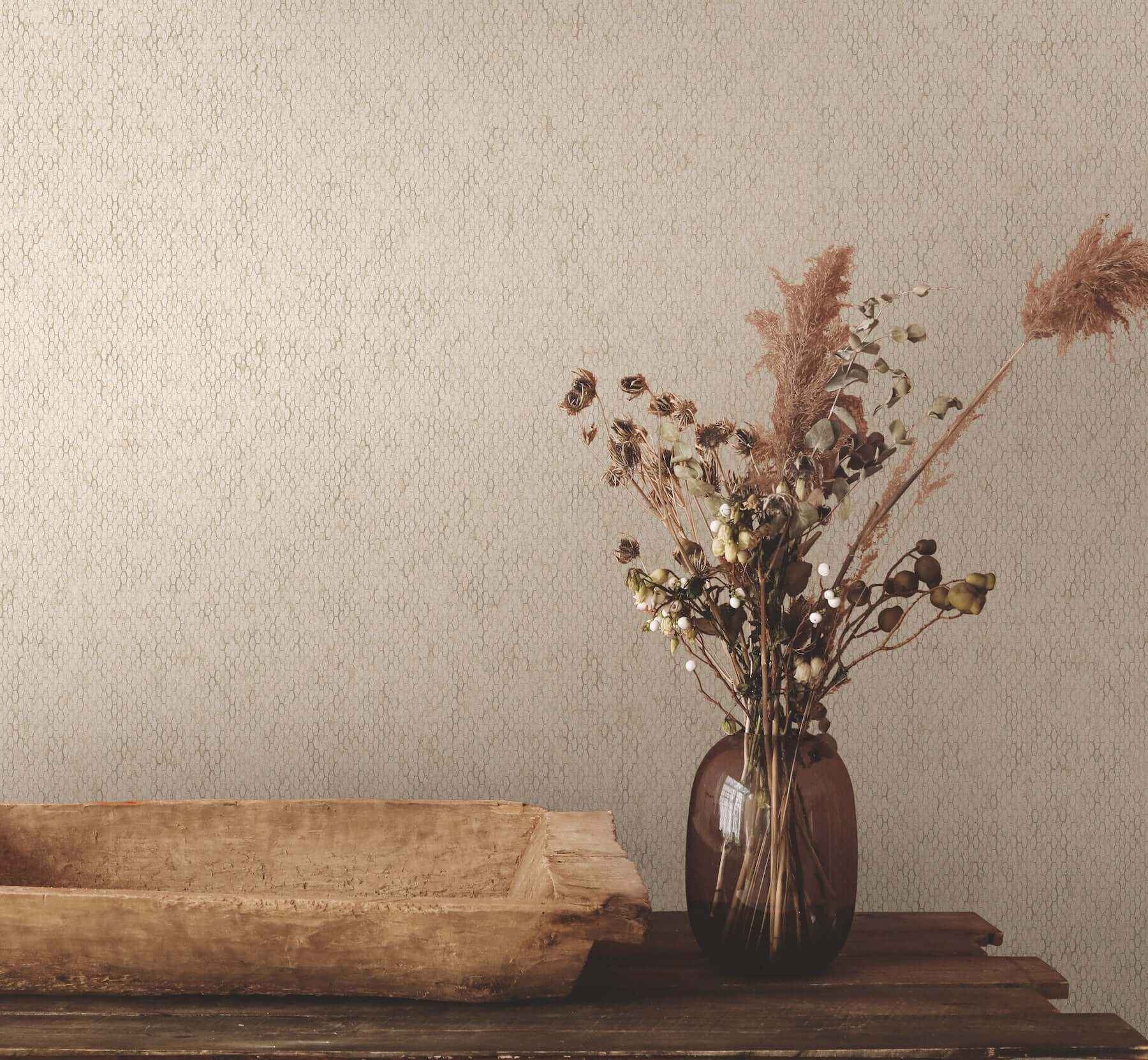 Stretched Hexagons Cream Wallpaper - York Wallcoverings - Y6231101 - York Wallcoverings Wallpaper