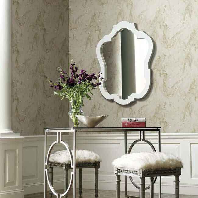 Oil & Marble Blush Metallic Wallpaper - York Wallcoverings - Y6231204 - York Wallcoverings Wallpaper