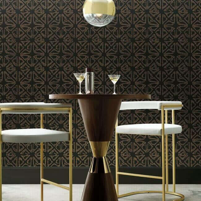 empire-diamond-black-gold-wallpaper-york-wallcoverings-kt2110 - York Wallcoverings Wallpaper