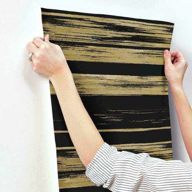 horizontal-dry-brush-wallpaper-black-gold-york-wallcoverings-kt2151