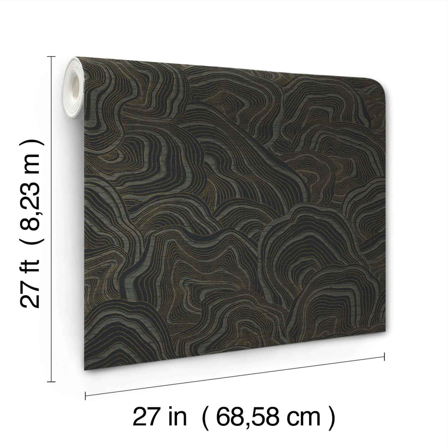Geodes Black Wallpaper - York Wallcoverings - KT2162 - York Wallcoverings Wallpaper