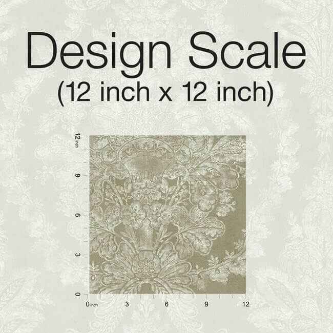 Charleston Damask Bronze Wallpaper - York Wallcoverings - KT2217 - York Wallcoverings Wallpaper