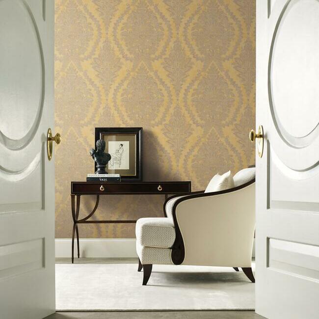 charleston-damask-wallpaper-dark-mustard-york-wallcoverings-hs7956