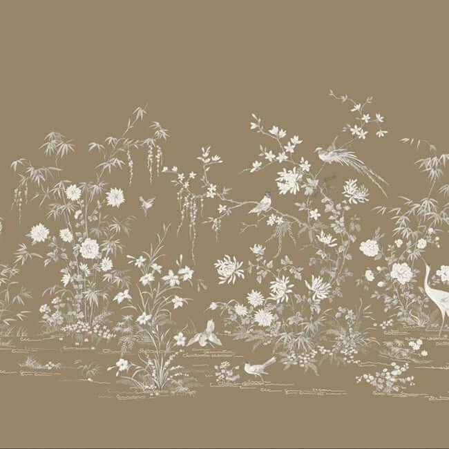 Flowering Vine Chino Brown Wall Mural - York Wallcoverings - KT2263M - York Wallcoverings Wallpaper