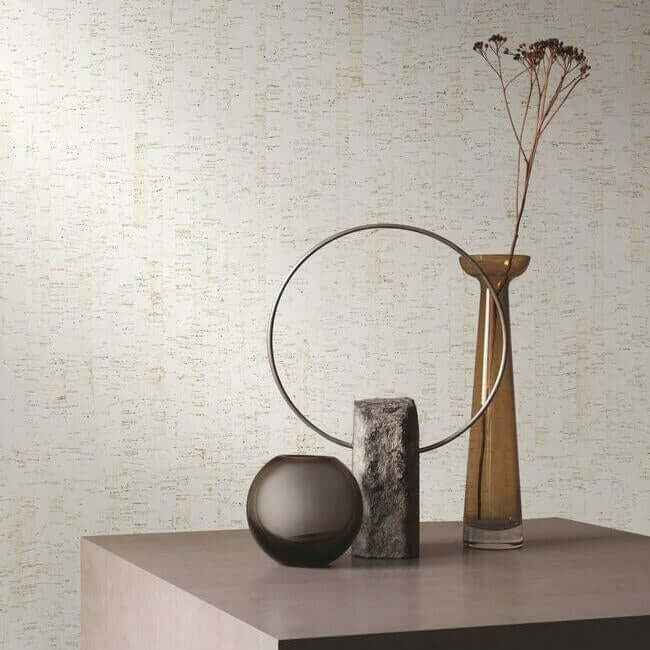 Plain Bamboo White Wallpaper - York Wallcoverings - LC7145 - York Wallcoverings Wallpaper
