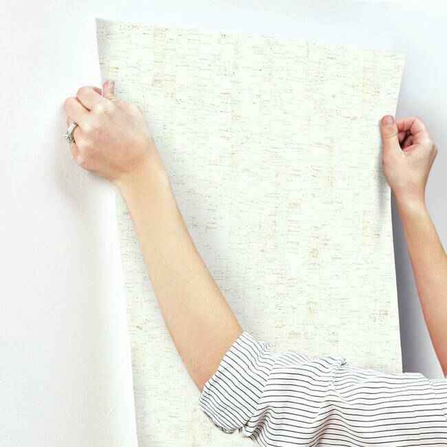 Plain Bamboo White Wallpaper - York Wallcoverings - LC7145 - York Wallcoverings Wallpaper