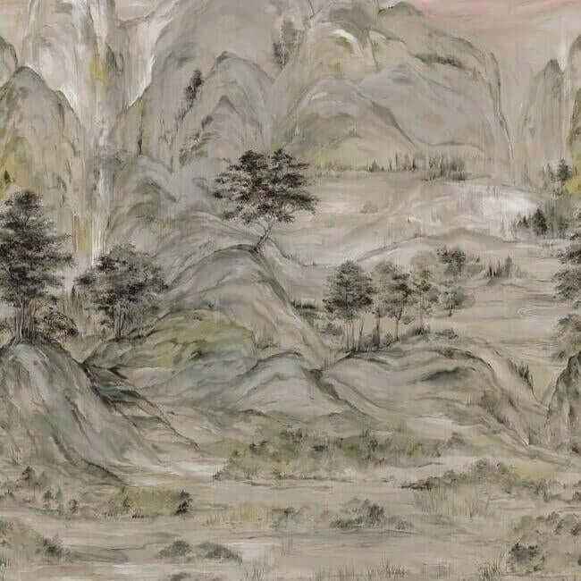 Misty Mountain Taupe Wall Mural - York Wallcoverings - AF6597M