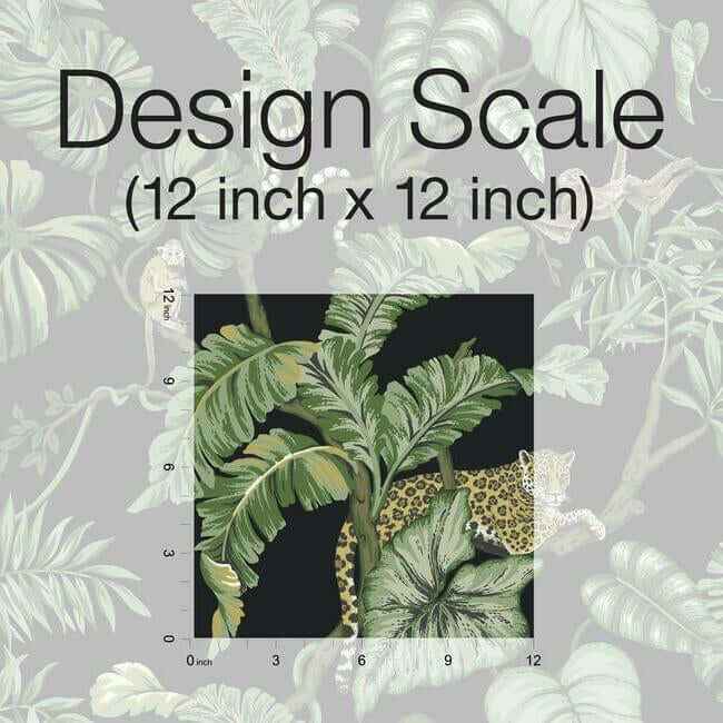 Jungle Cat Black Wallpaper - York Wallcoverings - HO2143 - York Wallcoverings Wallpaper