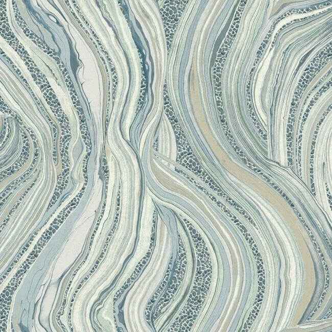 Streaming Cheetah Blue Wallpaper - York Wallcoverings - HO2173 - York Wallcoverings Wallpaper