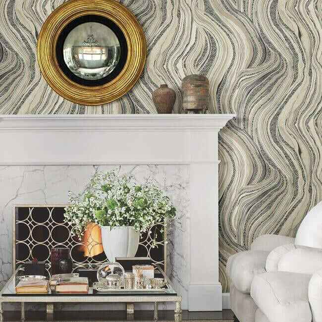 Streaming Cheetah Linen Wallpaper - York Wallcoverings - HO2171 - York Wallcoverings Wallpaper