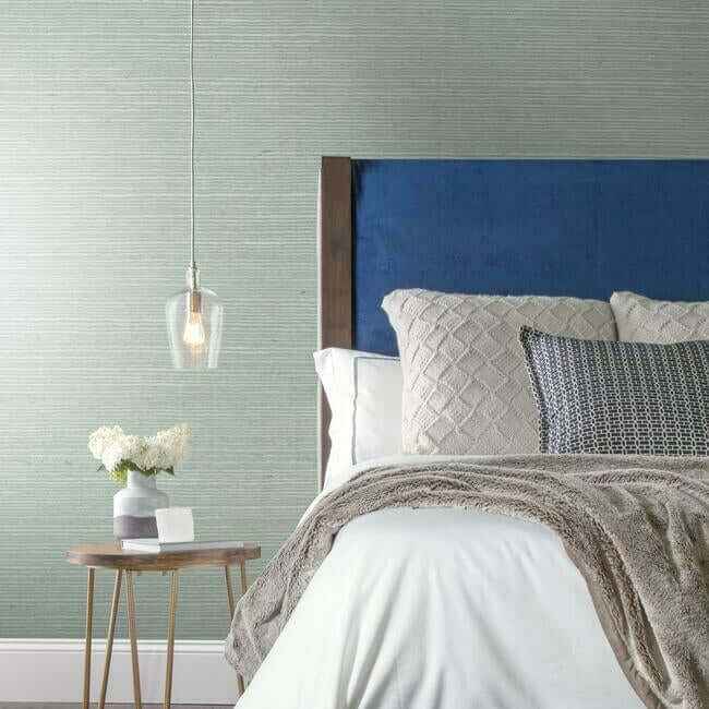 Sisal Twill Color Grasscloth Aquamarine Wallpaper - York Wallcoverings - VX2269 - York Wallcoverings Wallpaper