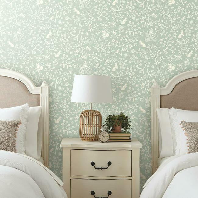 fox-hare-wallpaper-mineral-green-york-wallcoverings-mk1111