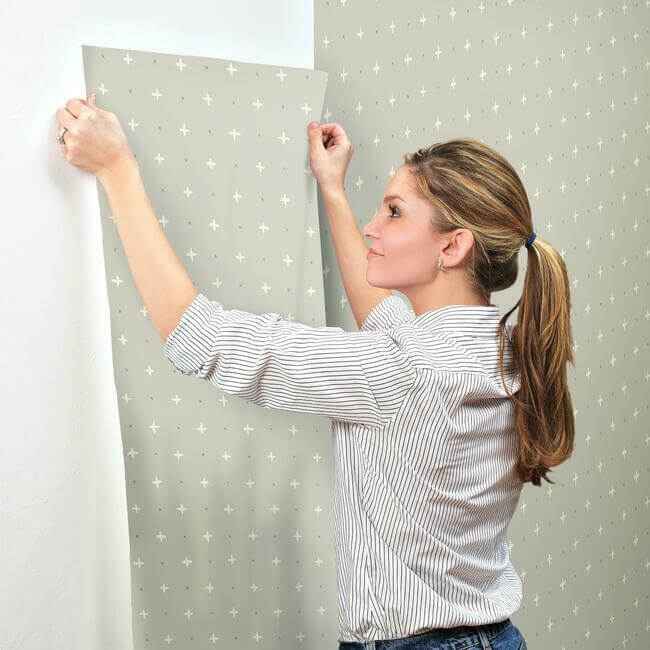 Cross Stitch Grey Wallpaper - York Wallcoverings - MK1103 - York Wallcoverings Wallpaper