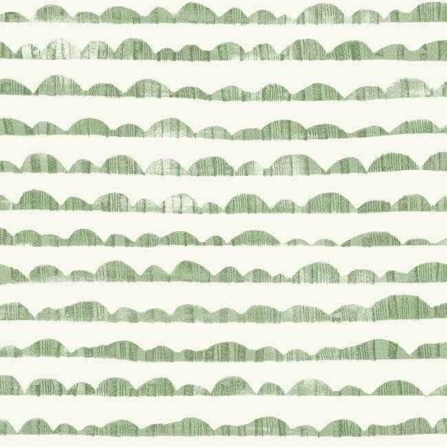 Hill & Horizon Green Wallpaper - York Wallcoverings - MK1144