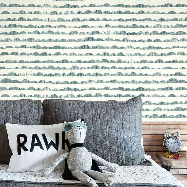 Hill & Horizon Blue Wallpaper - York Wallcoverings - MK1143 - York Wallcoverings Wallpaper