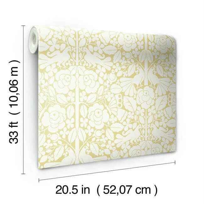 Fairy Tales Yellow Wallpaper - York Wallcoverings - MK1162 - York Wallcoverings Wallpaper