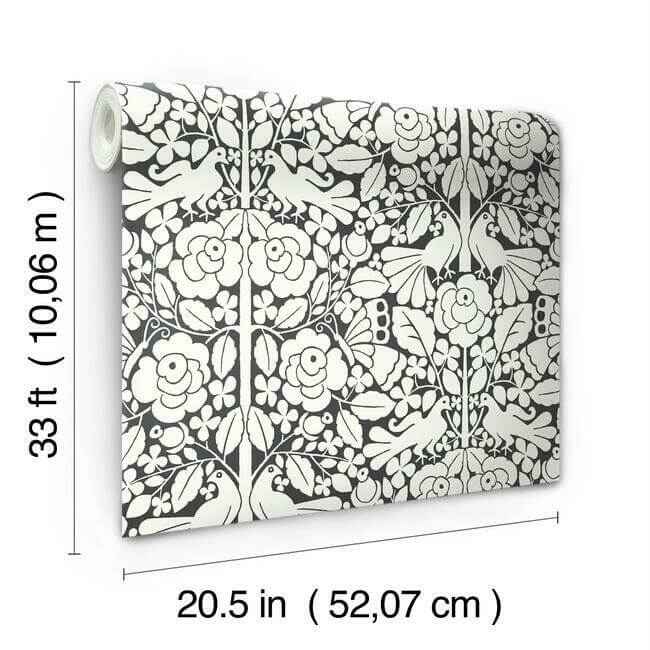 Fairy Tales Black Wallpaper - York Wallcoverings - MK1167 - York Wallcoverings Wallpaper
