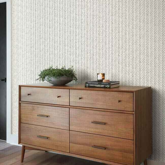 Pick-Up Sticks Black Wallpaper - York Wallcoverings - MK1170 - York Wallcoverings Wallpaper