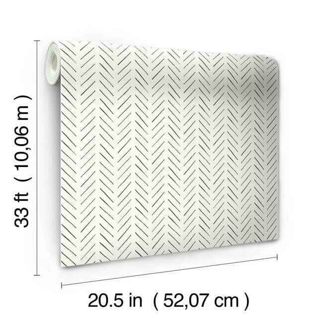 Pick-Up Sticks Black Wallpaper - York Wallcoverings - MK1170 - York Wallcoverings Wallpaper
