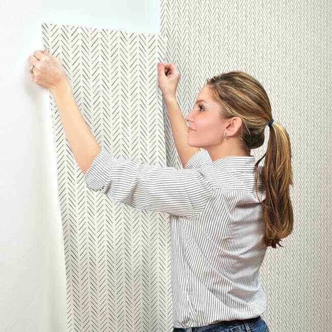 Pick-Up Sticks Black Wallpaper - York Wallcoverings - MK1170 - York Wallcoverings Wallpaper