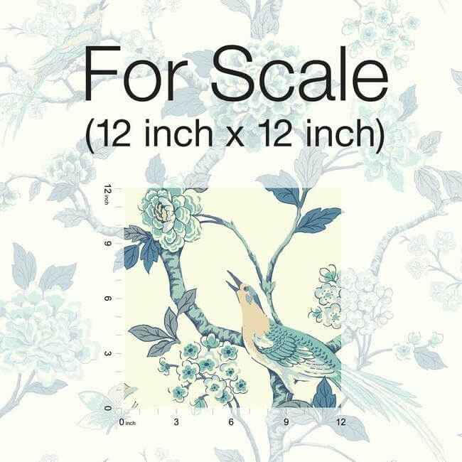 Fanciful Blue & White Wallpaper - York Wallcoverings - AF1900 - York Wallcoverings Wallpaper