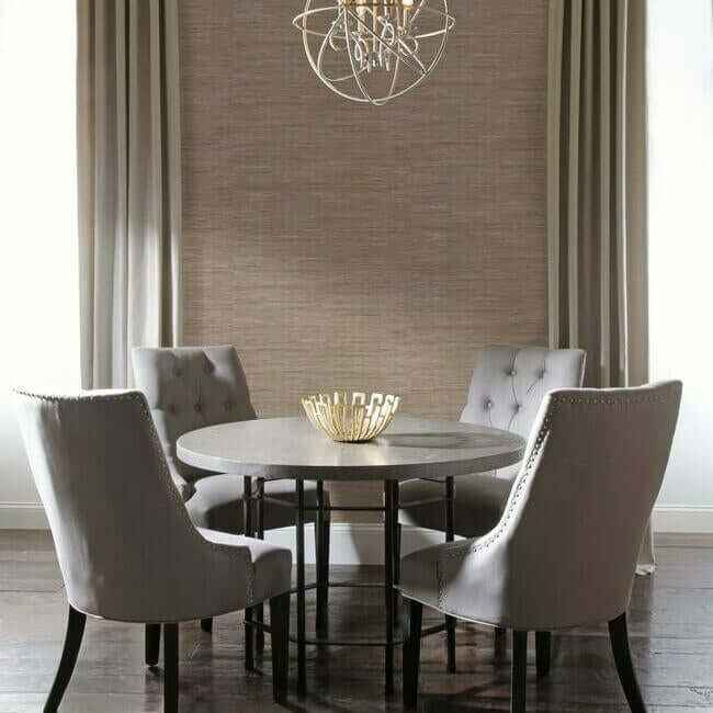 Lustrous Grasscloth Silver & Taupe Wallpaper - York Wallcoverings - Y6201604 - York Wallcoverings Wallpaper