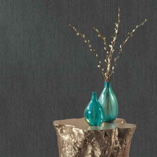 Seagrass Black & Silver Wallpaper - York Wallcoverings - Y6201801 - York Wallcoverings Wallpaper