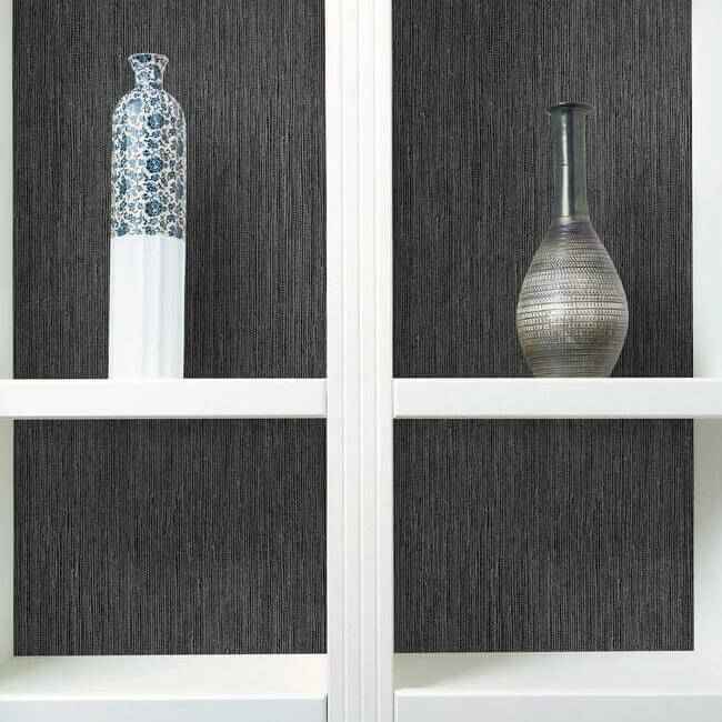 Seagrass Black & Silver Wallpaper - York Wallcoverings - Y6201801 - York Wallcoverings Wallpaper