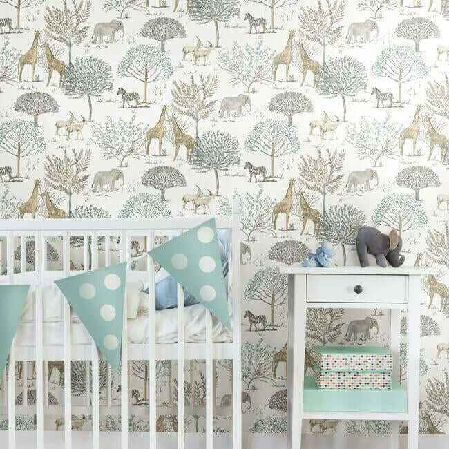 On the Savanna Neutral Wallpaper - York Wallcoverings - KI0541 - York Wallcoverings Wallpaper