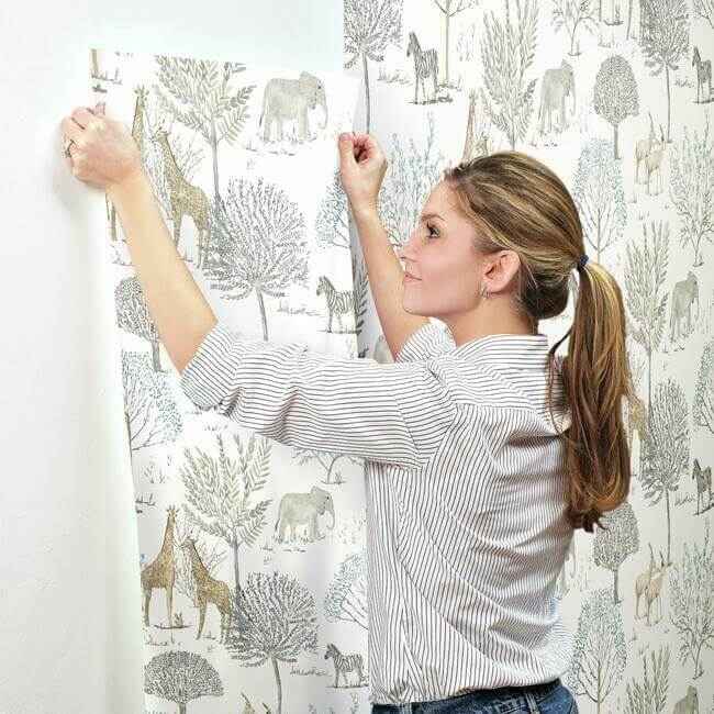 On the Savanna Neutral Wallpaper - York Wallcoverings - KI0541 - York Wallcoverings Wallpaper
