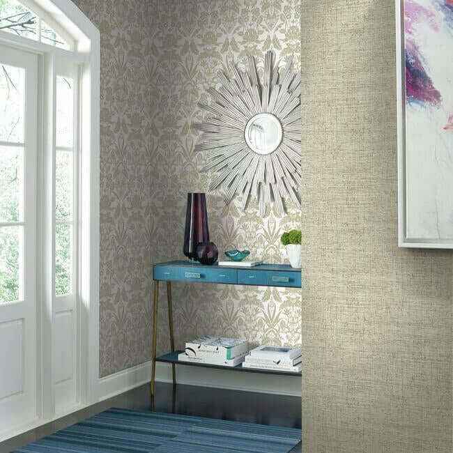 Papyrus Weave Beige Wallpaper - York Wallcoverings - CY1556 - York Wallcoverings Wallpaper