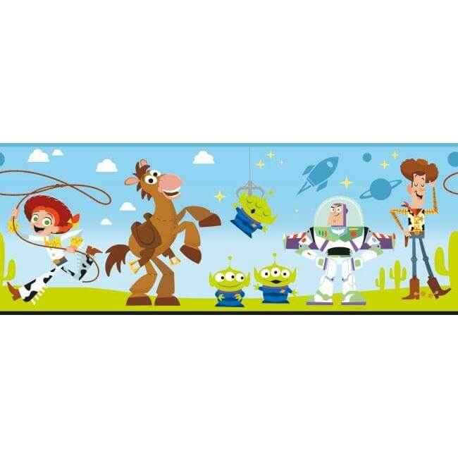 Disney & Pixar Toy Story 4 Green Border - York Wallcoverings - DI1018BD