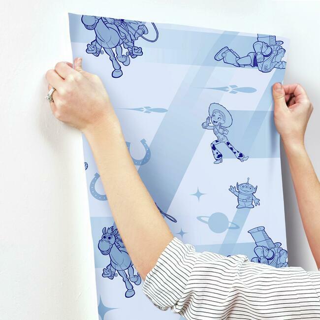 disney-and-pixar-toy-story-4-retro-wallpaper-blue-york-wallcoverings-di0925