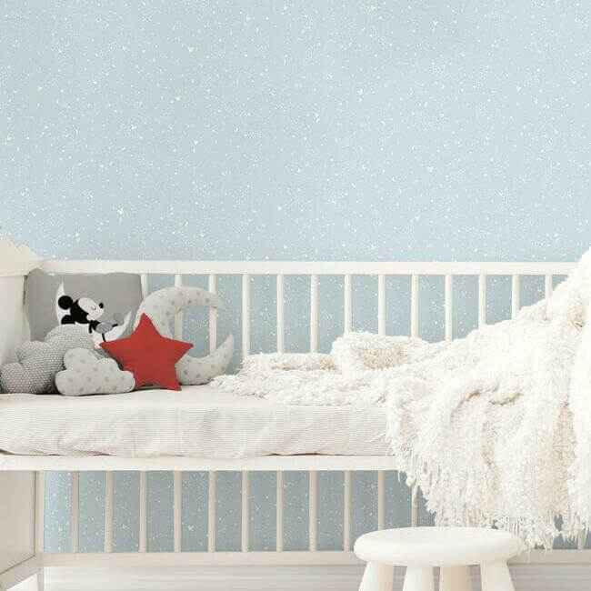 Disney Mickey Mouse Star Blue Wallpaper - York Wallcoverings - DI0985 - York Wallcoverings Wallpaper