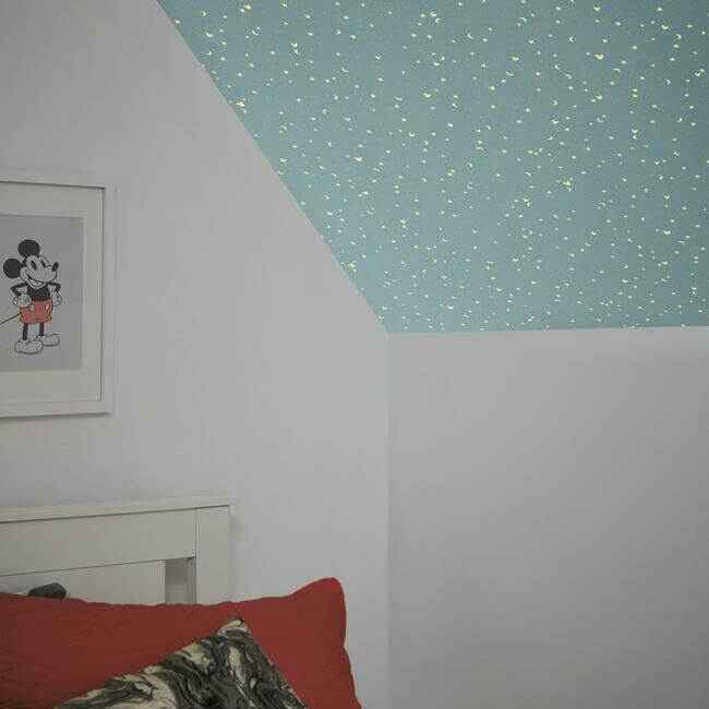 Disney Mickey Mouse Star Teal Wallpaper - York Wallcoverings - DI0986