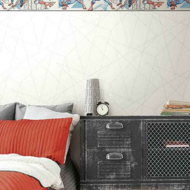 Spider-Man Fracture Grey Wallpaper - York Wallcoverings - DI0941 - York Wallcoverings Wallpaper
