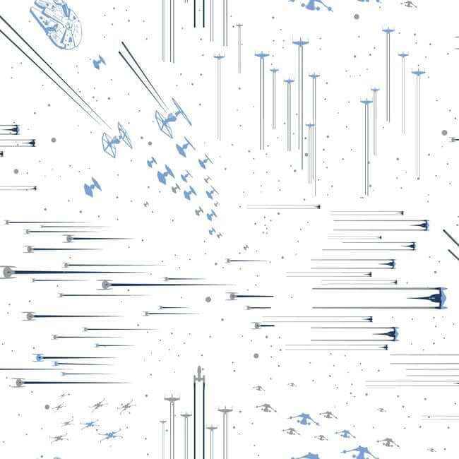 Star Wars: Galactic Battles Blue Wallpaper - York Wallcoverings - DI0951