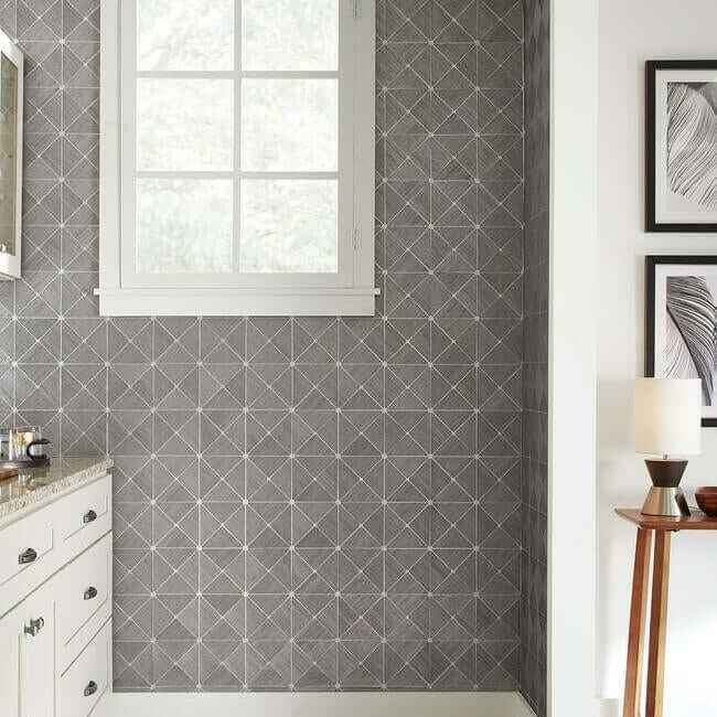 Dazzling Diamond Sisal Grasscloth Grey Wallpaper - York Wallcoverings - GM7506 - York Wallcoverings Wallpaper