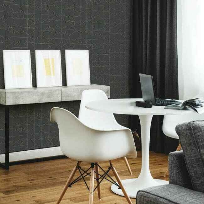 Modern Perspective Gold Wallpaper - York Wallcoverings - GM7547