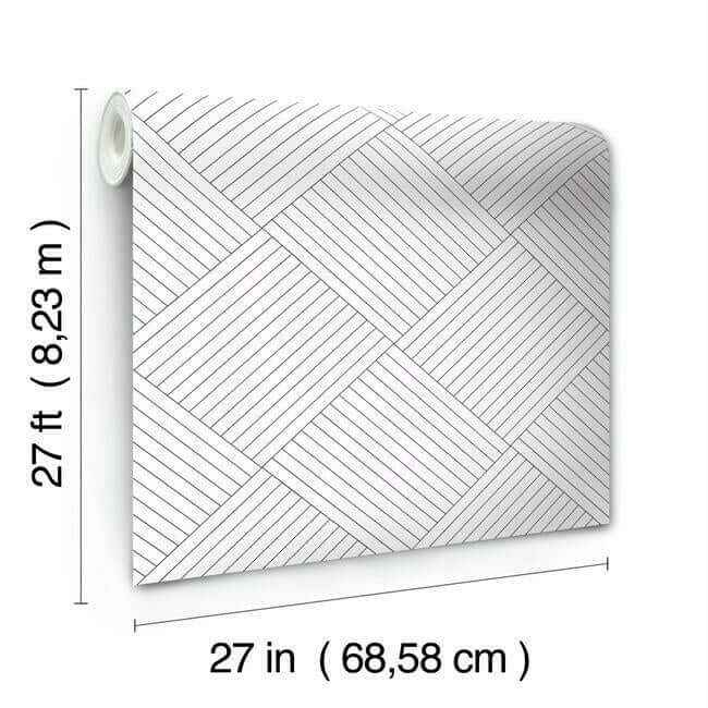 Twisted Tailor White Wallpaper - York Wallcoverings - GM7565 - York Wallcoverings Wallpaper