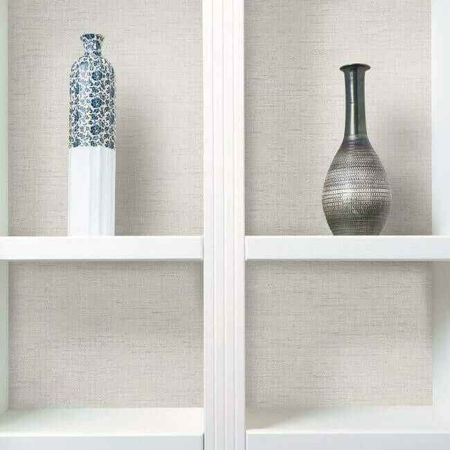Essence White Metallic Wallpaper - York Wallcoverings - GL0512N - York Wallcoverings Wallpaper