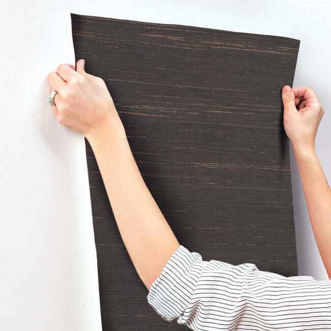 Inked Grass Charcoal Wallpaper - York Wallcoverings - VG4415 - York Wallcoverings Wallpaper