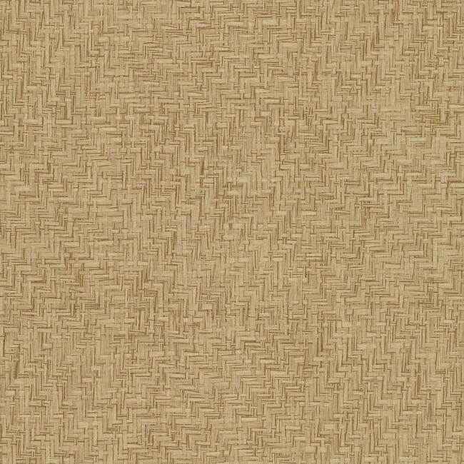 Interlocking Weave Sisal Grasscloth Brown Wallpaper - York Wallcoverings - VG4420